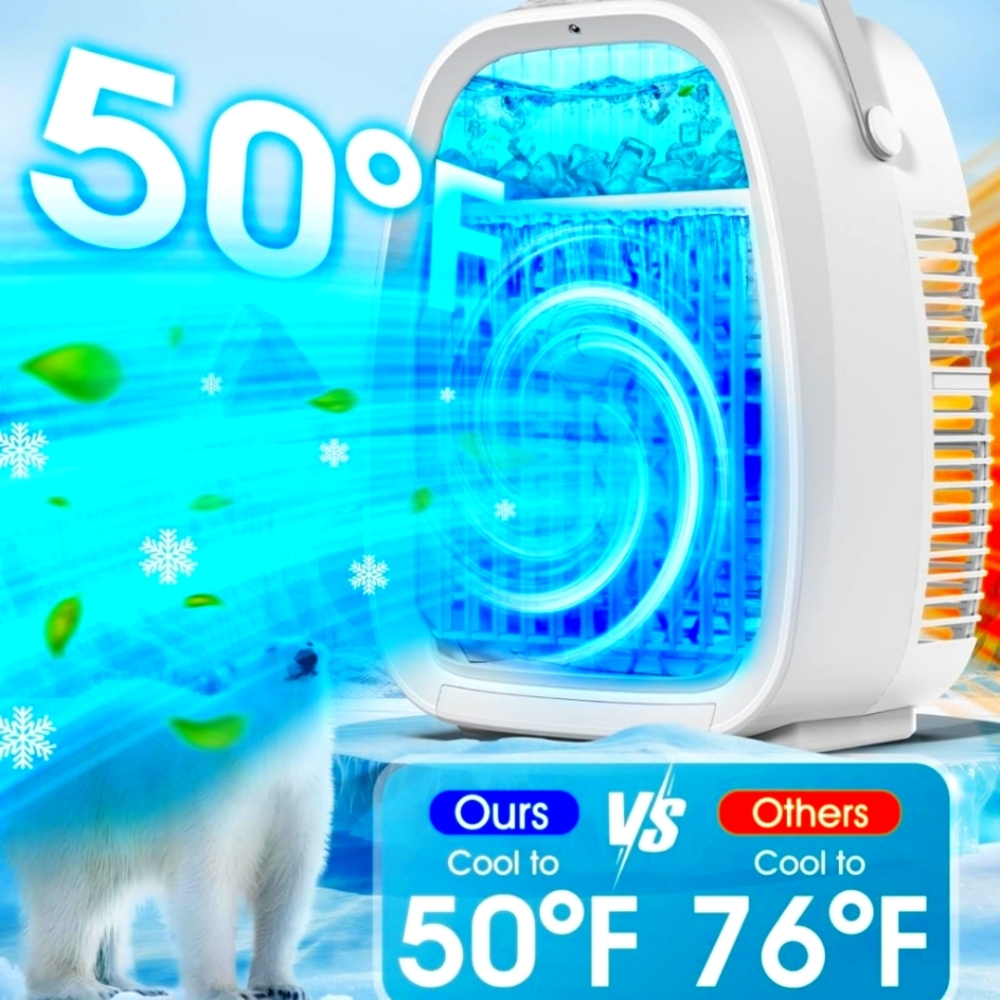 Portable Air Conditioners Fan,TYTAB Evaporative Mini AI Air Conditioner, 4 in 1